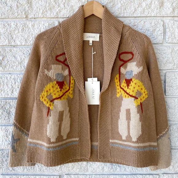 THE GREAT. The Cowboy Lodge Cardigan (RARE) size 2 - Picture 5 of 6